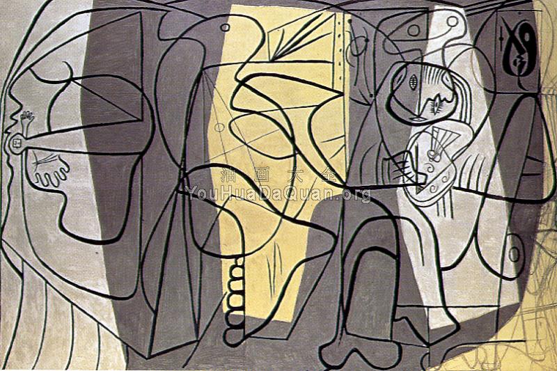 画家和他的模特儿 - 巴勃罗·毕加索